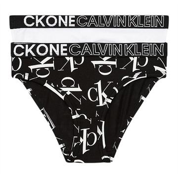 Calvin Klein 2PK Bikini 800435 Repeat AOP Black/White